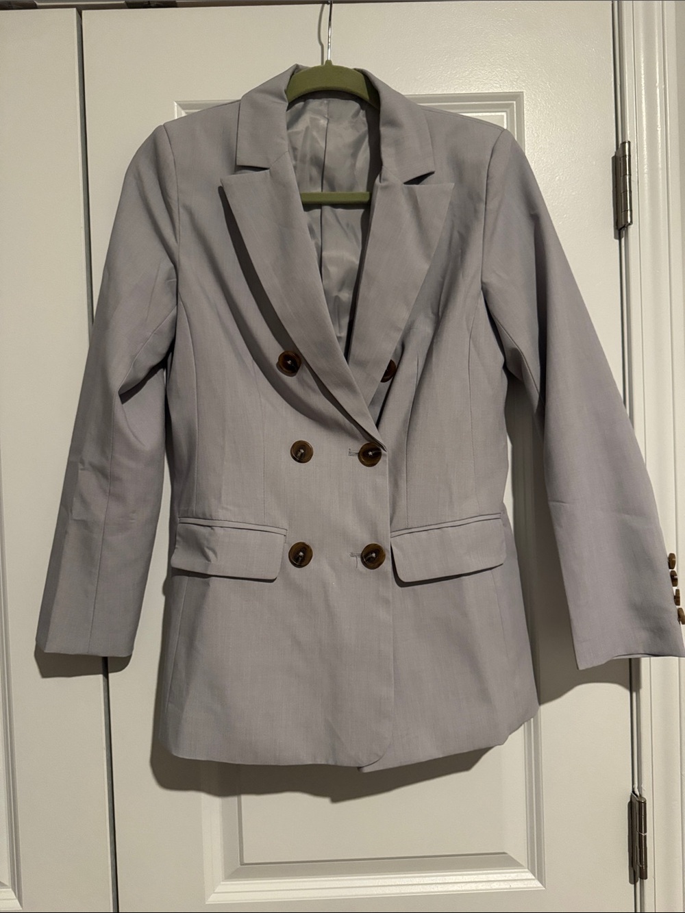 NWOT Light Gray Double-Breasted Women's Blazer